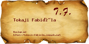 Tokaji Fabióla névjegykártya